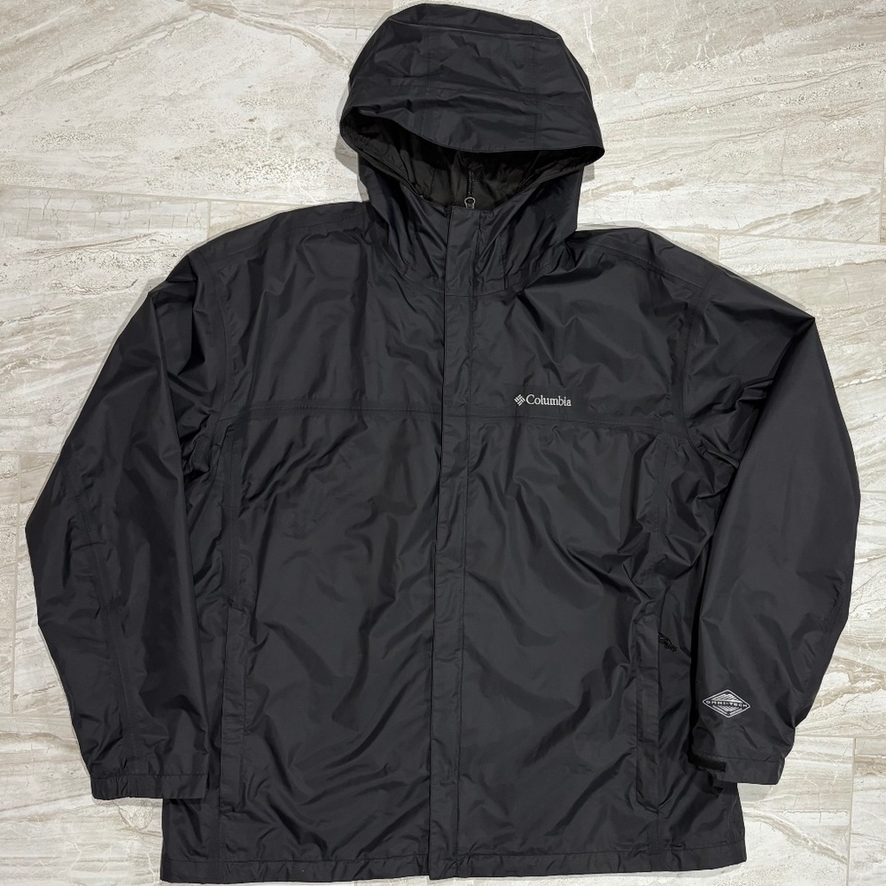 EUC Columbia Omni-Tech™ Watertight II Raincoat - Men's XXL - Black
